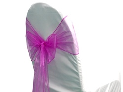 Organzaschleife Pink