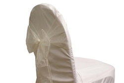Organzaschleife Ivory