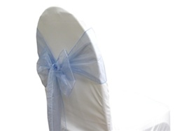 Organzaschleife Blau