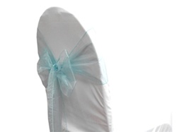 Organzaschleife Babyblau