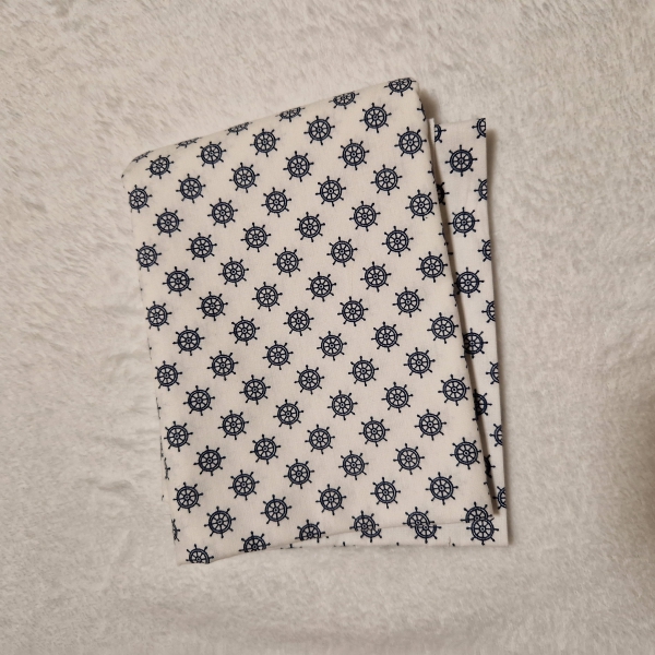 Maritimes Baumwollstoff Klassische Steuerräder 80 x 80 cm